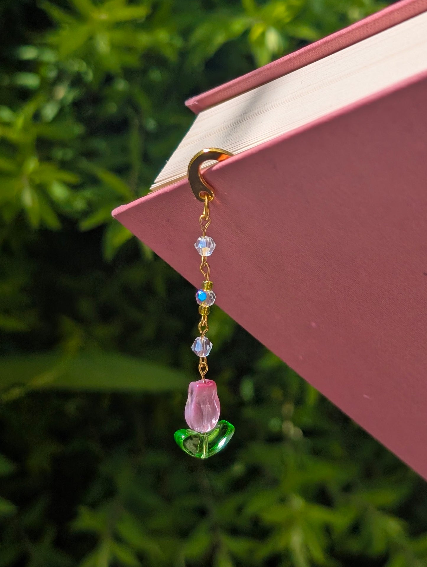 Tulip Metal Charm Bookmark