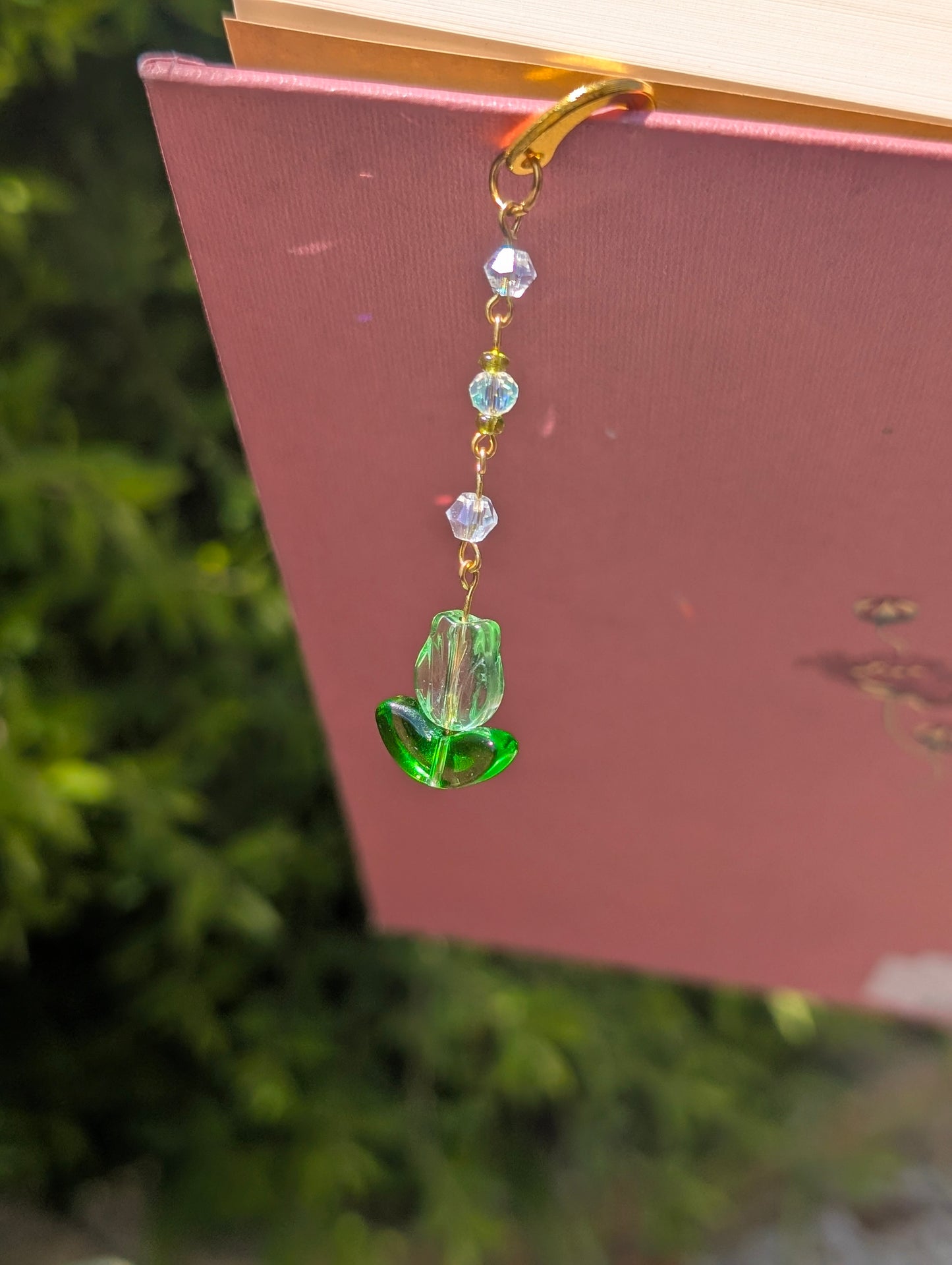 Tulip Metal Charm Bookmark