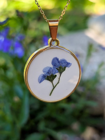 Blue Forget Me Not's | Original Flora Necklace