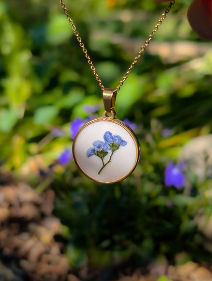 Blue Forget Me Not's | Original Flora Necklace