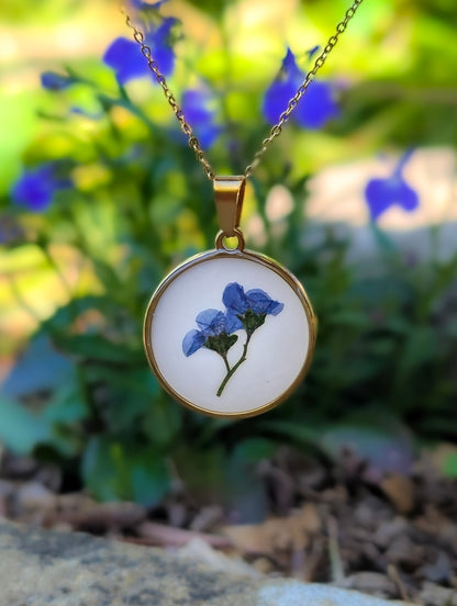Blue Forget Me Not's | Original Flora Necklace