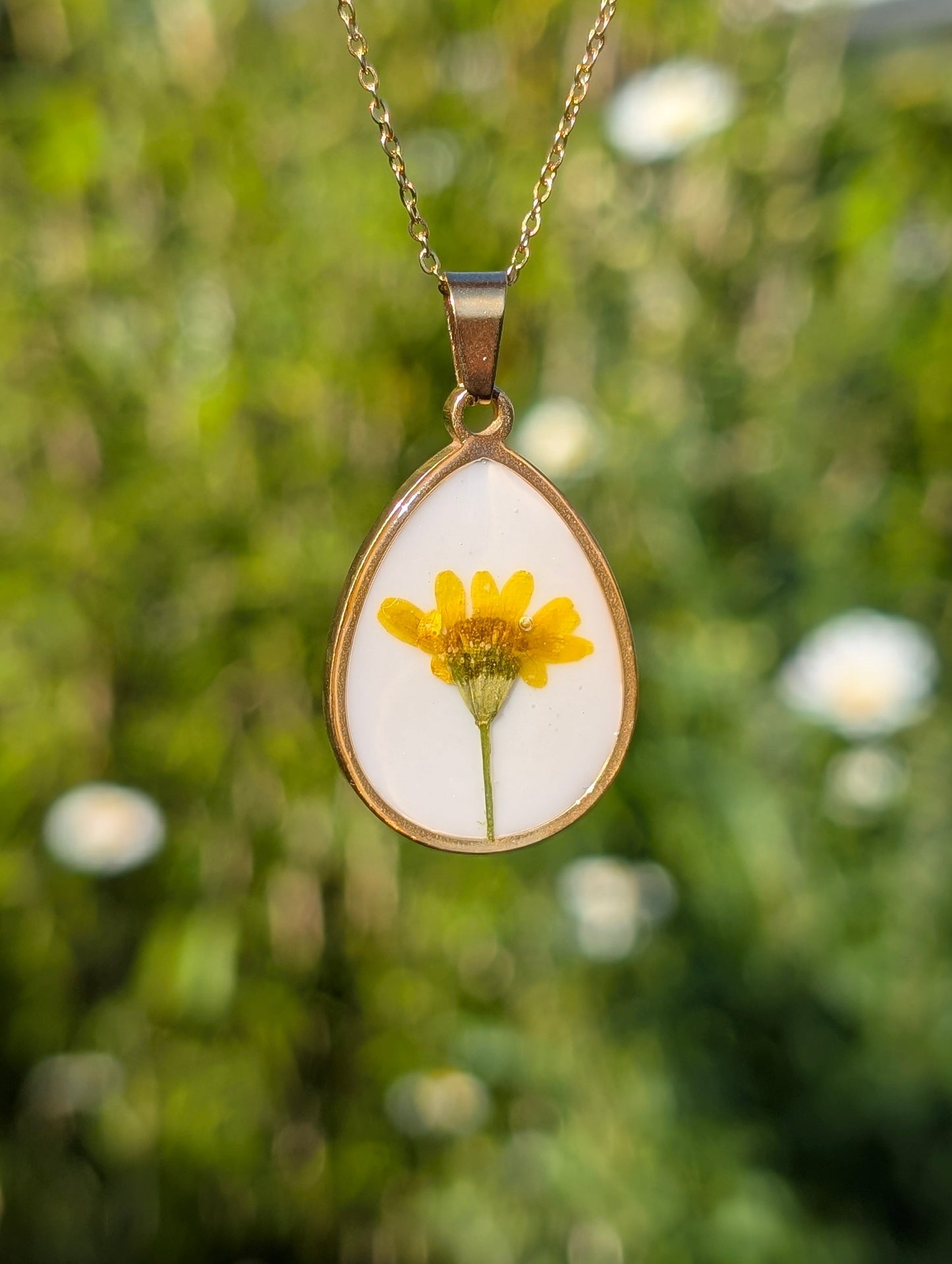 Yellow Flower Teardrop | Original Flora Necklace