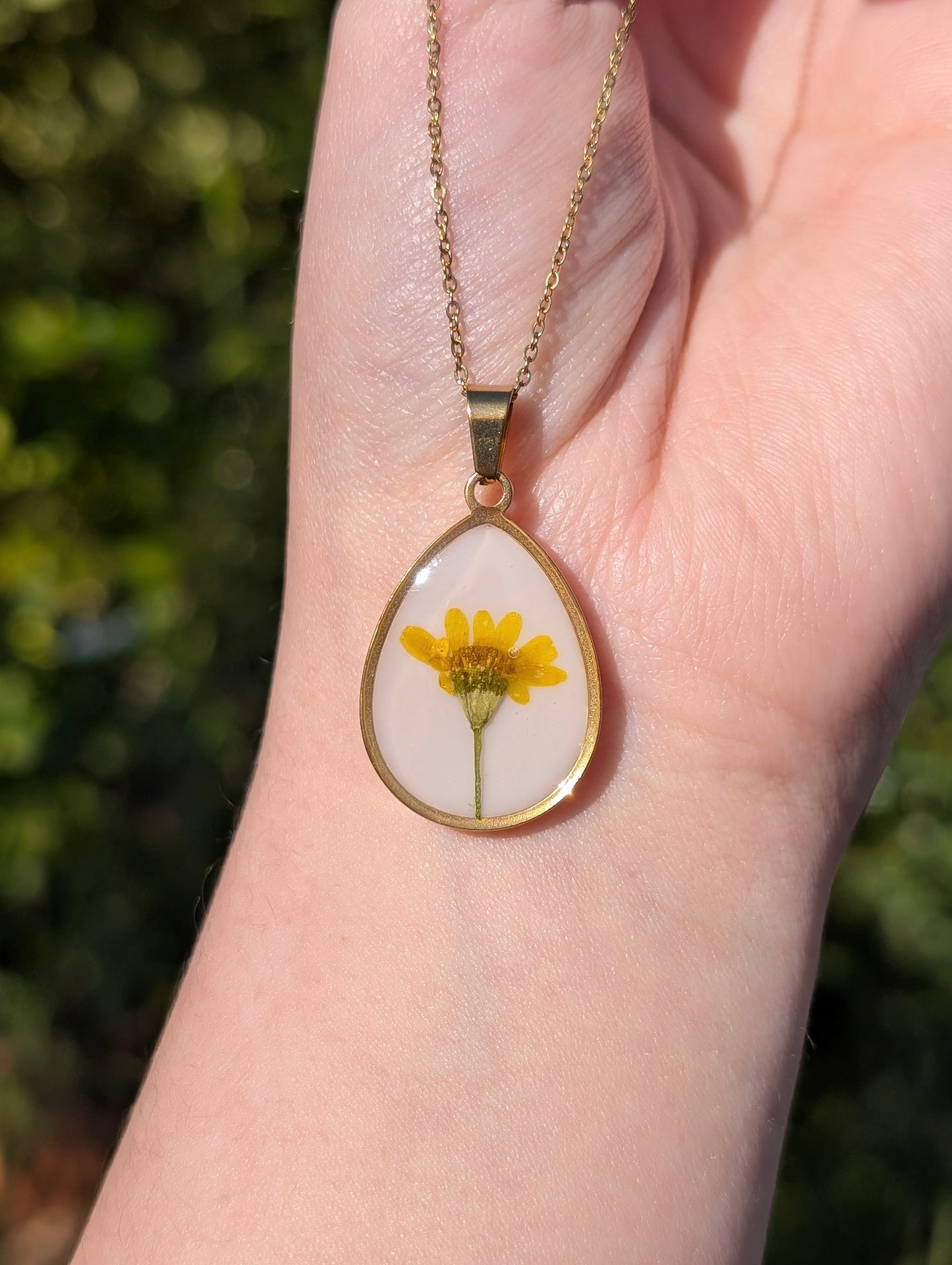 Yellow Flower Teardrop | Original Flora Necklace