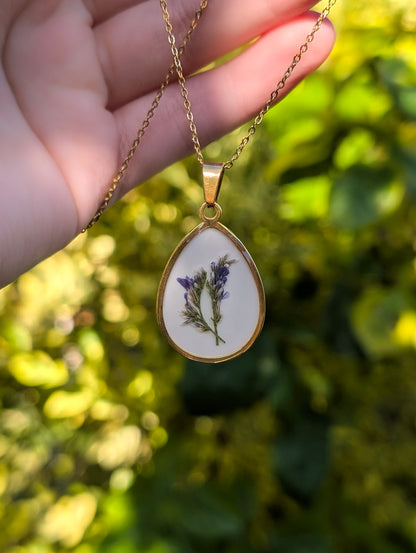 Purple Lovers Grass Teardrop | Original Flora Necklace