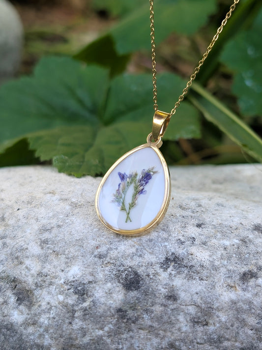 Purple Lovers Grass Teardrop | Original Flora Necklace