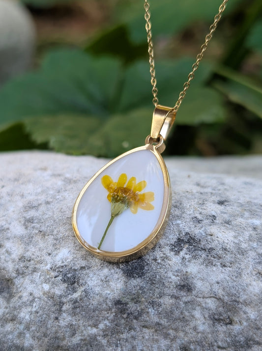 Yellow Flower Teardrop | Original Flora Necklace